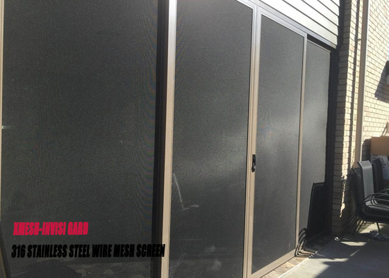 ब्लैक स्टेनलेस स्टील फ्लाई स्क्रीन मेष पाउडर लेपित टी 316 0.9 एमएम एक्स 10 मेष