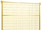 पीले रंग का 1.8 मीटर ऊंचाई कनाडा मानक आउटडोर निर्माण अस्थायी बाड़ पैनल
