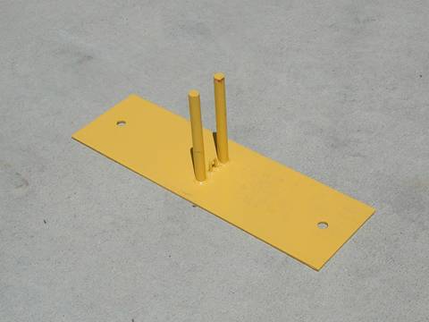 यह एक पीला बाड़ लगाने वाला पैर है जो कनाडा पोर्टेबल बाड़ में उपयोग किया जाता है।