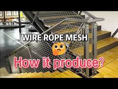 बालुस्ट्रैड के लिए लचीला X टेंड 1.2 मिमी स्टील रोप मेश