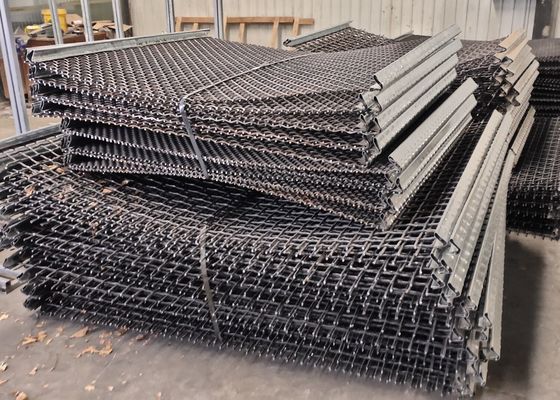 खदान की सफाई के लिए क्रिम्प्ड स्टोन क्रशर वायर मेश वाइब्रेटिंग स्क्रीन