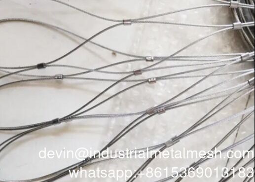 गर्म बिक्री लचीला स्टेनलेस स्टील रस्सी जाल तार रस्सी जाल