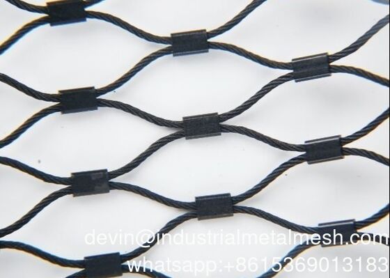 फेरुल डायमंड स्टेनलेस स्टील वायर रस्सी जाल जाल बालुस्ट्रेड के लिए