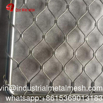 स्टेनलेस स्टील 304/316 7*7 चिड़ियाघर वायर मेश बाड़ ग्रीन वॉल मेश सुरक्षा नेट स्टेनलेस स्टील रोप मेश