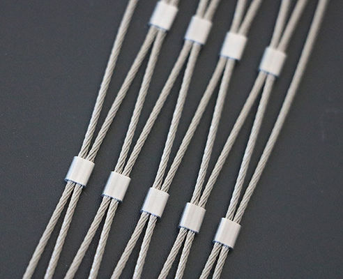 20x20mm सादा बुन धातु स्टेनलेस स्टील वायर रस्सी जाल