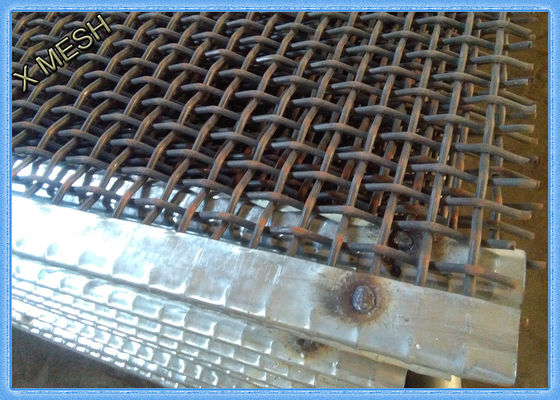 1.5x2m वाइब्रेटिंग स्क्रीन मेश हाई कार्बन स्टील स्क्वायर होल