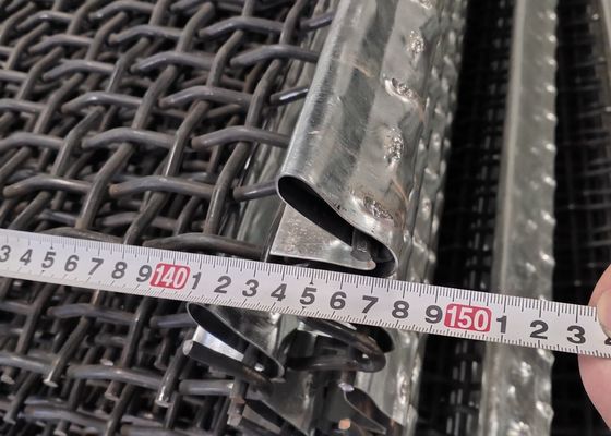 0.7 - 20 मिमी जीआई क्रिम्प्ड वायर मेष 45# मध्यम कार्बन स्टील