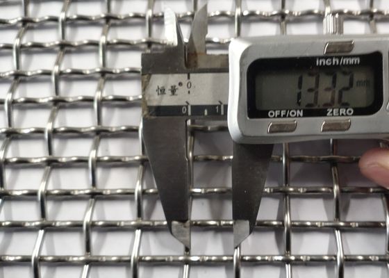 उच्च तन्य शक्ति 8x13 मिमी खोलने स्टेनलेस स्टील क्रिमड वायर मेष