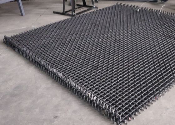 उच्च तन्यता 65 Mn क्वारी रॉक क्रशर वाइब्रेटिंग के लिए क्रिमड वायर बुना स्क्रीन जाल