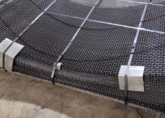 क्रिम्प्ड वायर एसजीएस माइनिंग स्क्रीन मेष आकार 1.5m X 1.95m