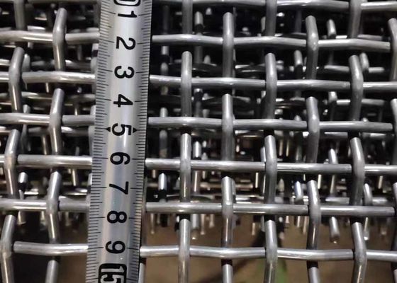 एसएस 201 लॉक क्रिम्प्ड वाइब्रेटिंग स्क्रीन वायर मेष आकार 1.5m X 1.95m