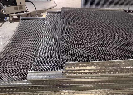 स्टेनलेस स्टील क्रिमड वायर माइनिंग Sieve कंपन स्क्रीन जाल