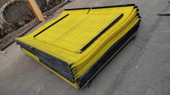 पीला पु मेष Polyurethane स्क्रीन पैनलों के साथ हुक के लिए मेरा हिल