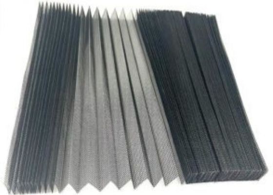 काले रंग की प्लीटेड मच्छर स्क्रीन 18x16 मेष 2.4 मीटर चौड़ाई X 10 मीटर लंबी