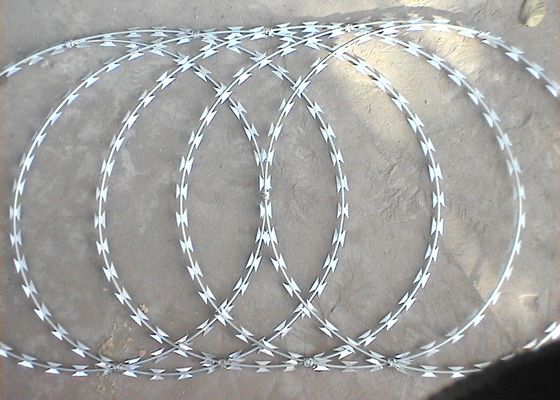2.5 मिमी सीबीटी -60 कांटेदार कॉन्सर्टिना वायर स्टेनलेस स्टील
