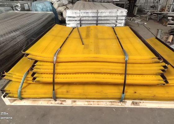 पीला पु मेष Polyurethane स्क्रीन पैनलों के साथ हुक के लिए मेरा हिल