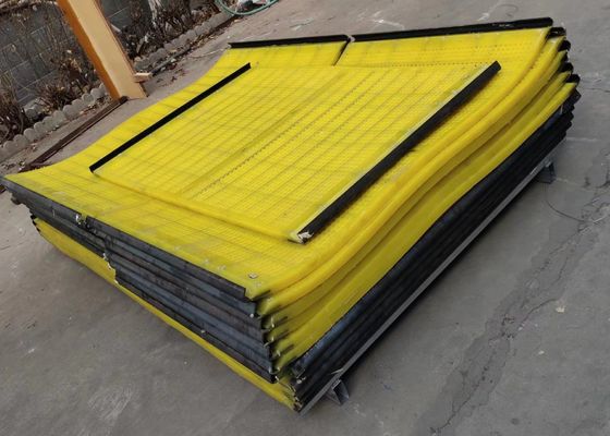पीला पु मेष Polyurethane स्क्रीन पैनलों के साथ हुक के लिए मेरा हिल