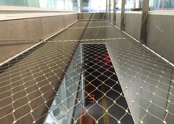 बलस्ट्रेड के लिए फ्लेक्सिबल एक्स टेंड 1.2 मिमी स्टील रोप मेश