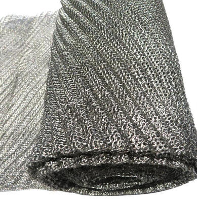 Customized 100% Copper/Stainless Steel Wire Knitted 0.1MMx0.3MM Knitted Wire Mesh