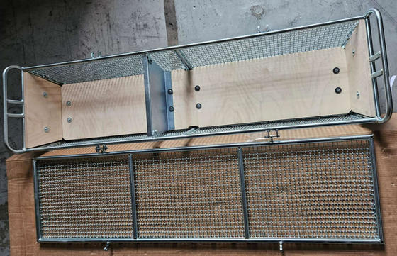 रसोई 304 स्टेनलेस स्टील वायर मेष भंडारण टोकरी 300x197x70mm