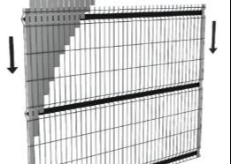 उद्यान के लिए 3 डी डिजाइन 60x60 मिमी घुमावदार धातु बाड़