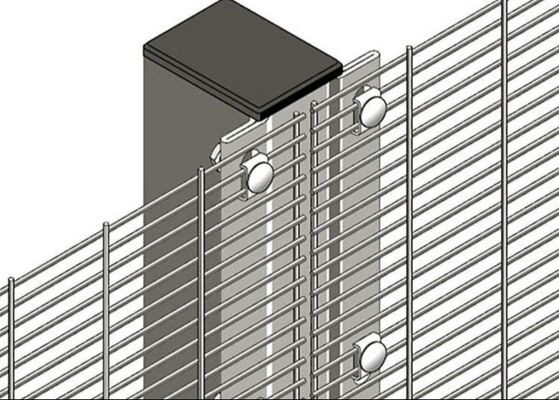 स्टील एंटी क्लाइंब 358 वायर मेष बाड़ लगाना उच्च सुरक्षा