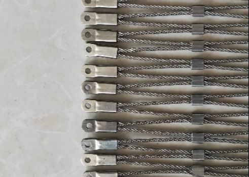 एसएस 304 316 लचीला चिड़ियाघर जाल बंदर पिंजरे स्टेनलेस स्टील तार रस्सी जाल चिड़ियाघर के बगीचे के लिए