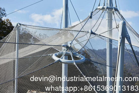 गर्म बिक्री उत्पाद एसएस 316 लचीला स्टेनलेस स्टील फेरूल केबल वायर रोप मेश सीढ़ी रेलिंग के लिए
