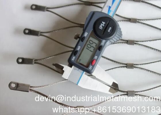 सजावट एक्स-टेंड स्टेनलेस स्टील रस्सी चिड़ियाघर पशु डायमंड जाल नेट बाड़