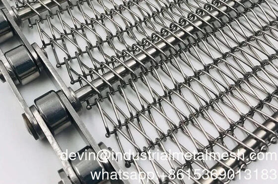 SS304 सर्पिल ग्रिड बेल्ट जाल के लिए ड्रायर कूलर बेल्ट