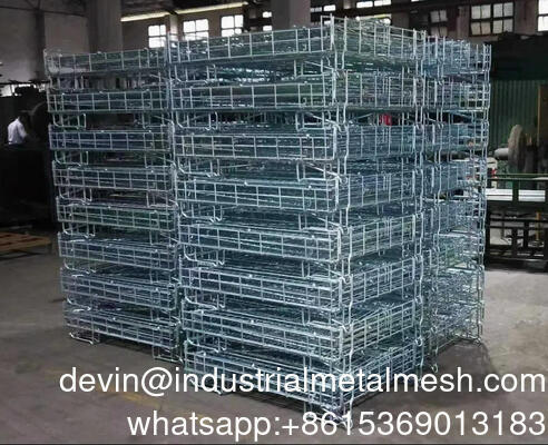 एक्सप्रेस डिलीवरी के लिए हेवी ड्यूटी कस्टमाइज्ड लॉजिस्टिक कोलैप्सिबल फोल्डेबल वायर मेश रोल केज