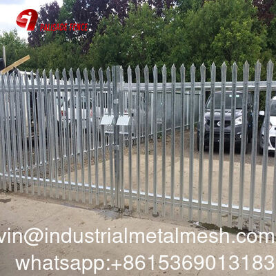 Palisade Fence From Angle Steel Spear Top Palisade Fencing Panel