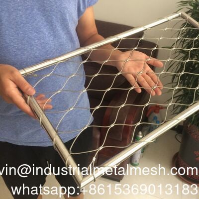 स्टेनलेस स्टील लार्ज ओपन-एयर स्टील वायर केबल रोप बर्ड एन्क्लोजर मेश