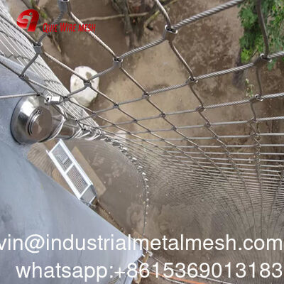 स्टेनलेस स्टील 304/316 7*7 चिड़ियाघर वायर मेश बाड़ ग्रीन वॉल मेश सुरक्षा नेट स्टेनलेस स्टील रोप मेश