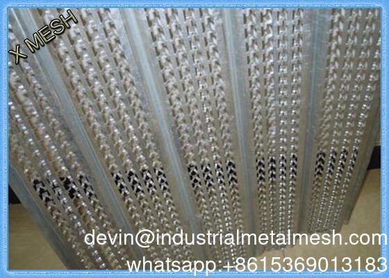 1/8 '' 0.35 मिमी जस्ती उच्च रिब विस्तारित धातु लाठ 610X2440 निर्माण के लिए