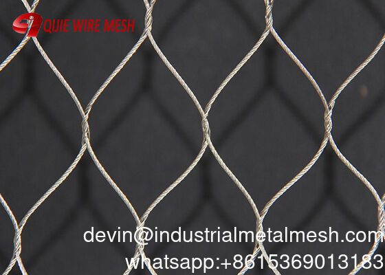 304 316 High Strength Stainless Steel Hand-Woven Ferruled Cable Wire Rope Mesh