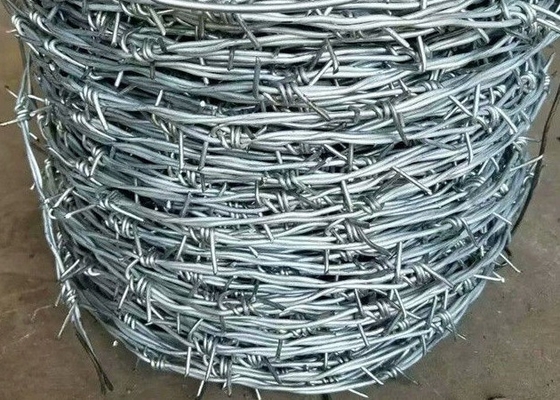 सैन्य प्लास्टिक जस्ती लोहा कांटेदार तार 2.0 मिमी 10 गेज