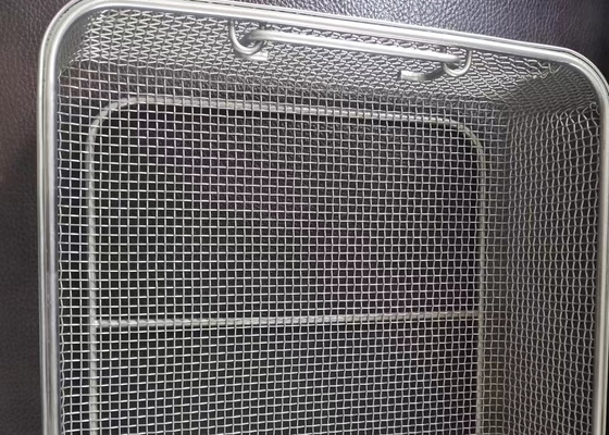 रसोई 304 स्टेनलेस स्टील वायर मेष भंडारण टोकरी 300x197x70mm