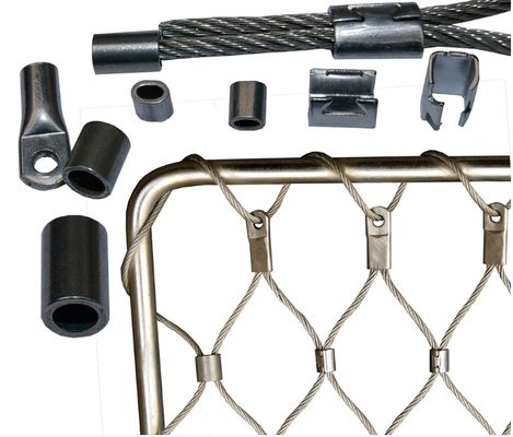 एसएस 304 316 लचीला चिड़ियाघर जाल बंदर पिंजरे स्टेनलेस स्टील तार रस्सी जाल चिड़ियाघर के बगीचे के लिए