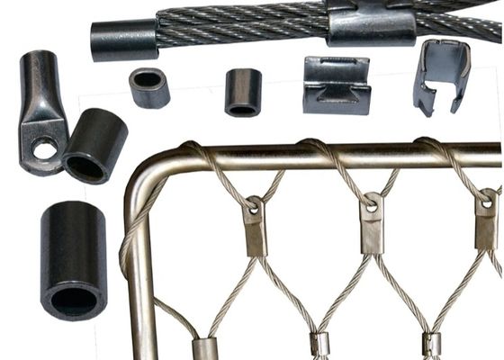 एसएस 304 316 लचीला चिड़ियाघर जाल बंदर पिंजरे स्टेनलेस स्टील तार रस्सी जाल चिड़ियाघर के बगीचे के लिए