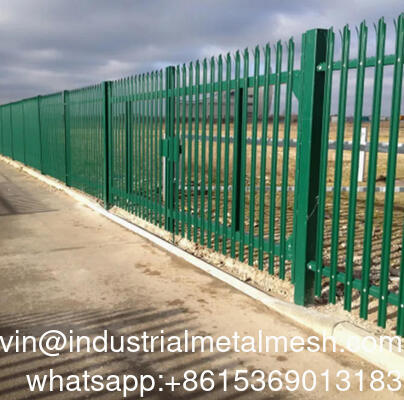 Ornamental Black Steel Picket Fence Palisade Fencing for Outdoor Decor Metal Product