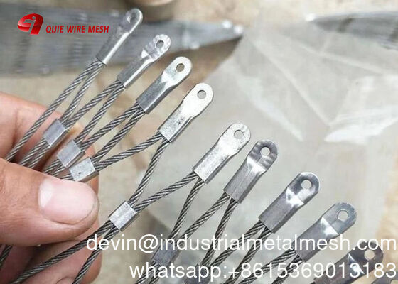 Stainless Steel Wire Rope Cable Hand-Woven Net Flexible Metal Mesh Net